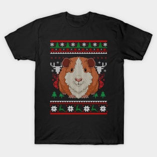 Guinea Pig Ugly Christmas Furry Potato Pet Xmas T-Shirt